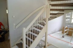 U-mallin avo porras pyöreät upotetut kaidepinnat